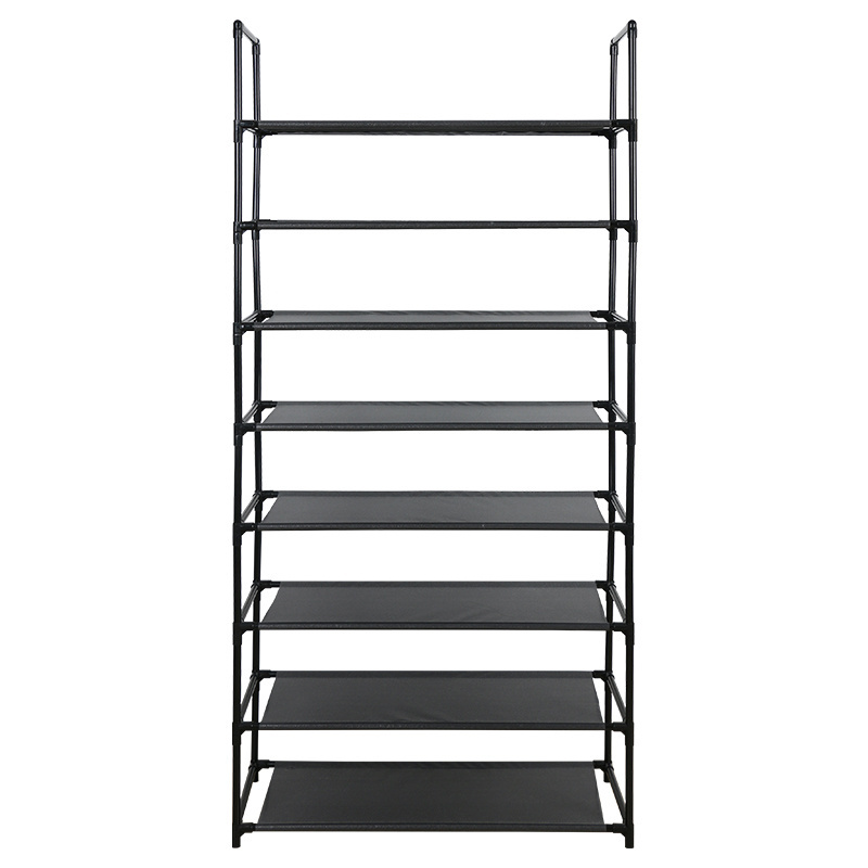 Unit Entryway Shelf Cabinet with 8 Tiers Durable Metal Shoe Rack Iron Storage Shoe Rack Cabinet Modern