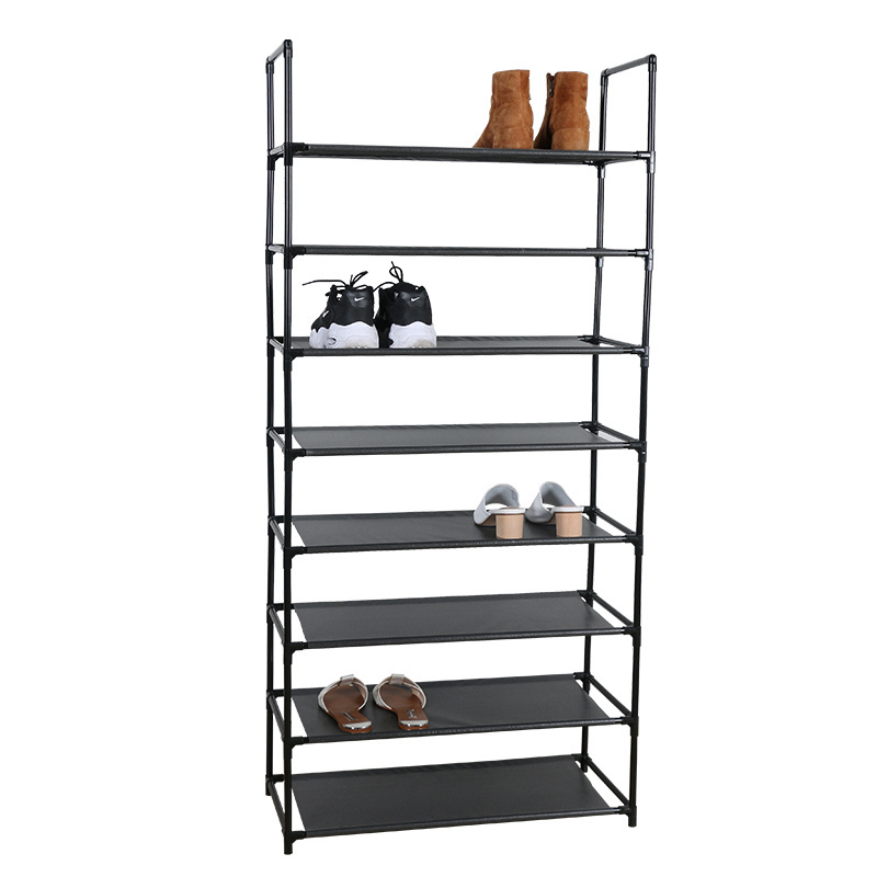 Unit Entryway Shelf Cabinet with 8 Tiers Durable Metal Shoe Rack Iron Storage Shoe Rack Cabinet Modern