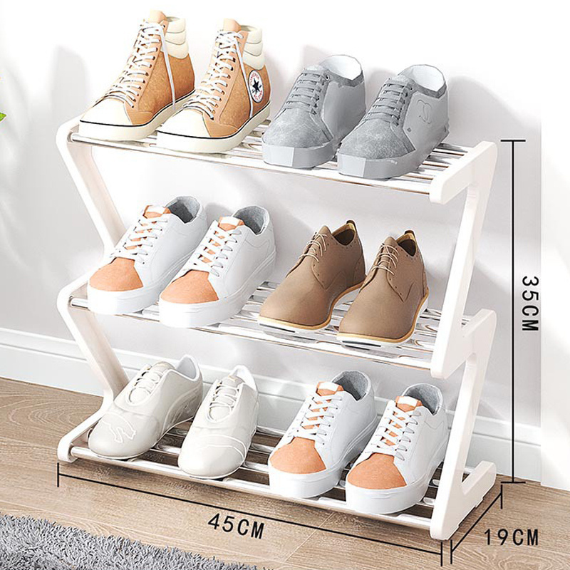 New Design 3-Tier Small Metal Shoe Rack Lightweight 5-7 Pairs Shoe Shelf Storage Organizer