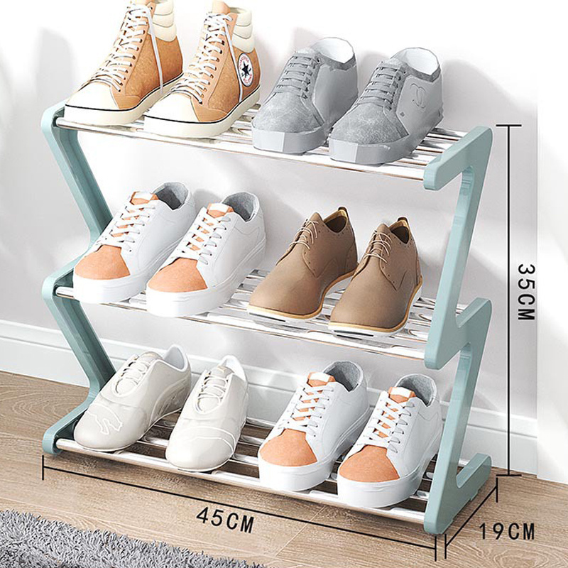 New Design 3-Tier Small Metal Shoe Rack Lightweight 5-7 Pairs Shoe Shelf Storage Organizer