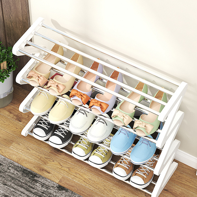 New Design 3-Tier Small Metal Shoe Rack Lightweight 5-7 Pairs Shoe Shelf Storage Organizer