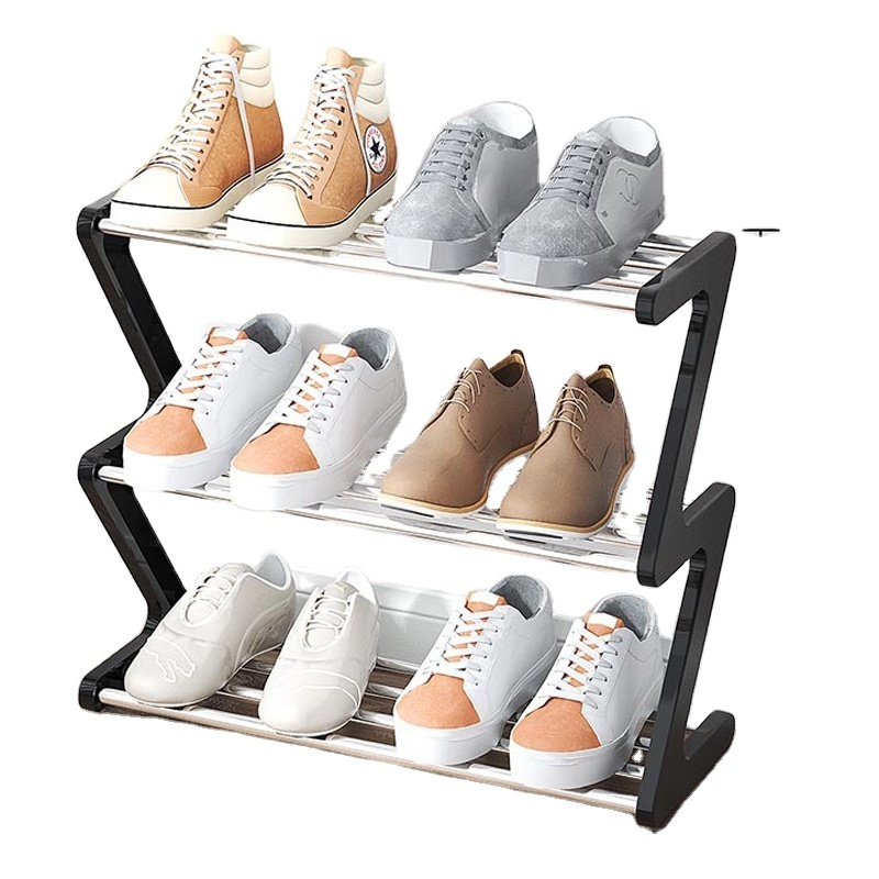 New Design 3-Tier Small Metal Shoe Rack Lightweight 5-7 Pairs Shoe Shelf Storage Organizer