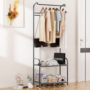 Modern Metal Coat Rack Stand Shoe Bench Entryway Vintage Iron Shoe Rack Hall Tree 2 tier Storage Shelves