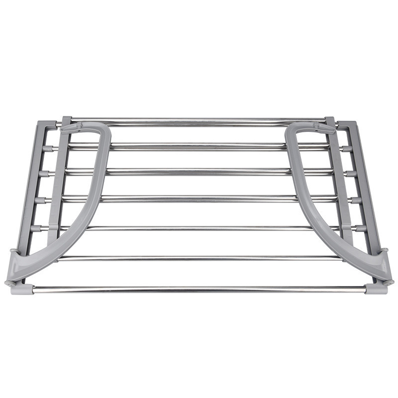 2022 New Design Stainless Steel Hanging Wire Clothes Drying Balcony Window Sill  Folding Towel Rack