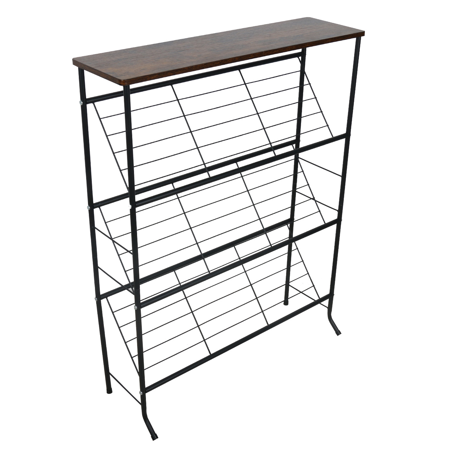 Factory Price Steel Shoe Rack 4 Layer 12-16 pairs Space Saver Shoes Rack Wood Cabinet For Home