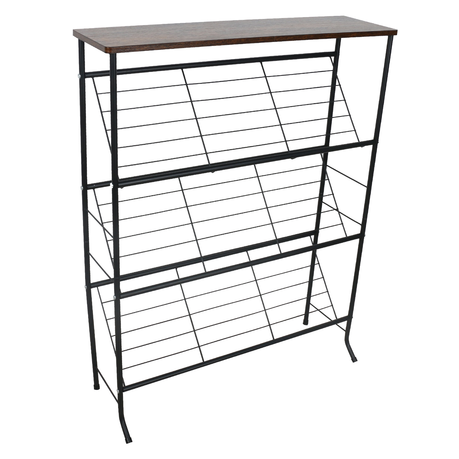 Factory Price Steel Shoe Rack 4 Layer 12-16 pairs Space Saver Shoes Rack Wood Cabinet For Home