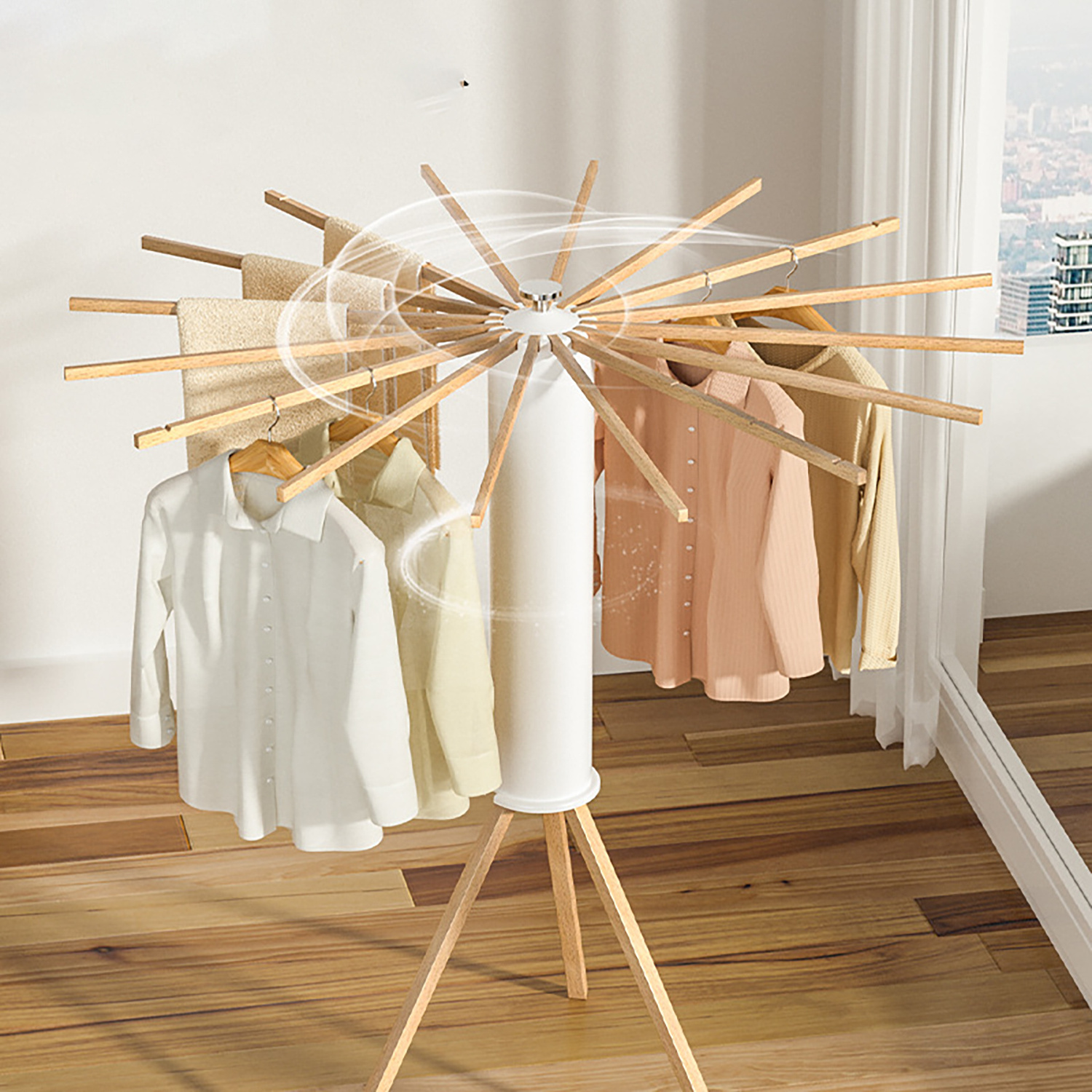 New Products Floor Standing Octopus Drying Rack Folding Clothes Hanger cloth Airer Rotary Dryer Rack