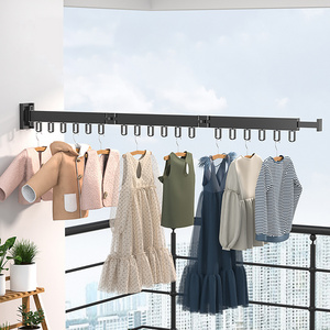 Multifunctional Household Foldable Cloth Hanger Wall Mounted Space Saving Drying Racks Magic Clothing Hangers