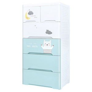 Wholesale Plastic Closet Drawers Tall Dresser Organizer for Clothes, Playroom, Bedroom Furniture