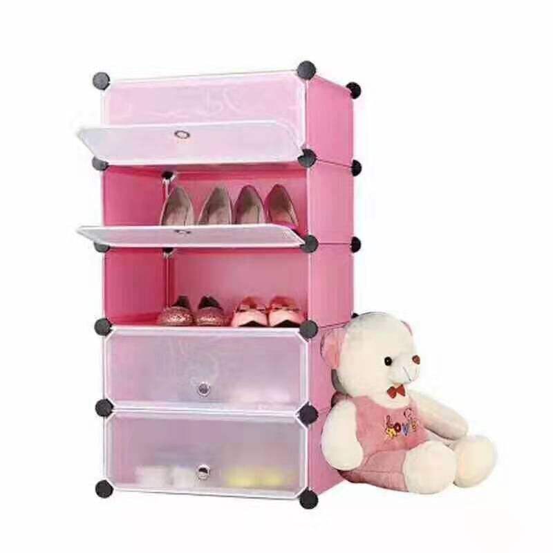 Entrance Funiture Shoes Rack  Hot sale 4 cube Plastic shoe organizer