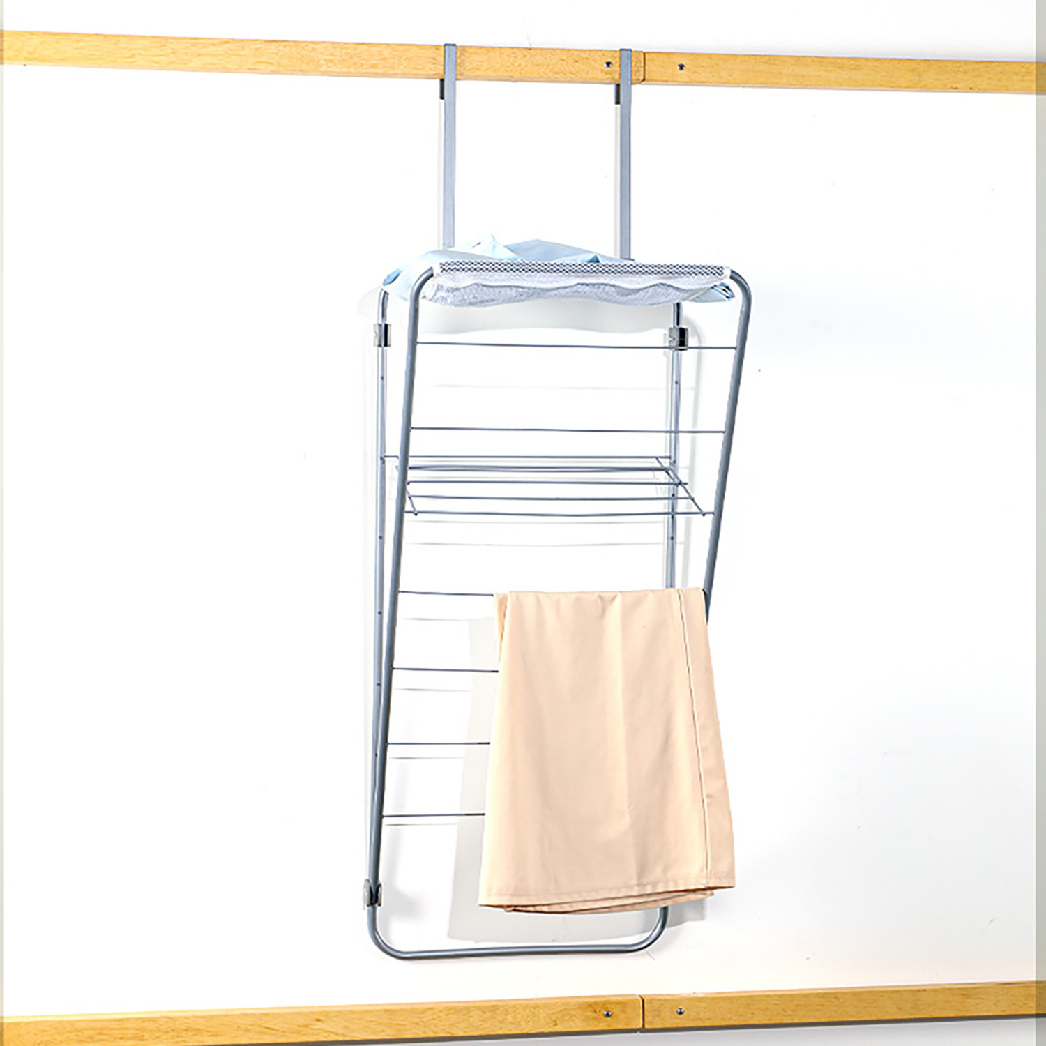 Wall Mounted Home Laundry Hangers Racks retractable folding balcony drying rack bathroom towel rack multifunctional shelves