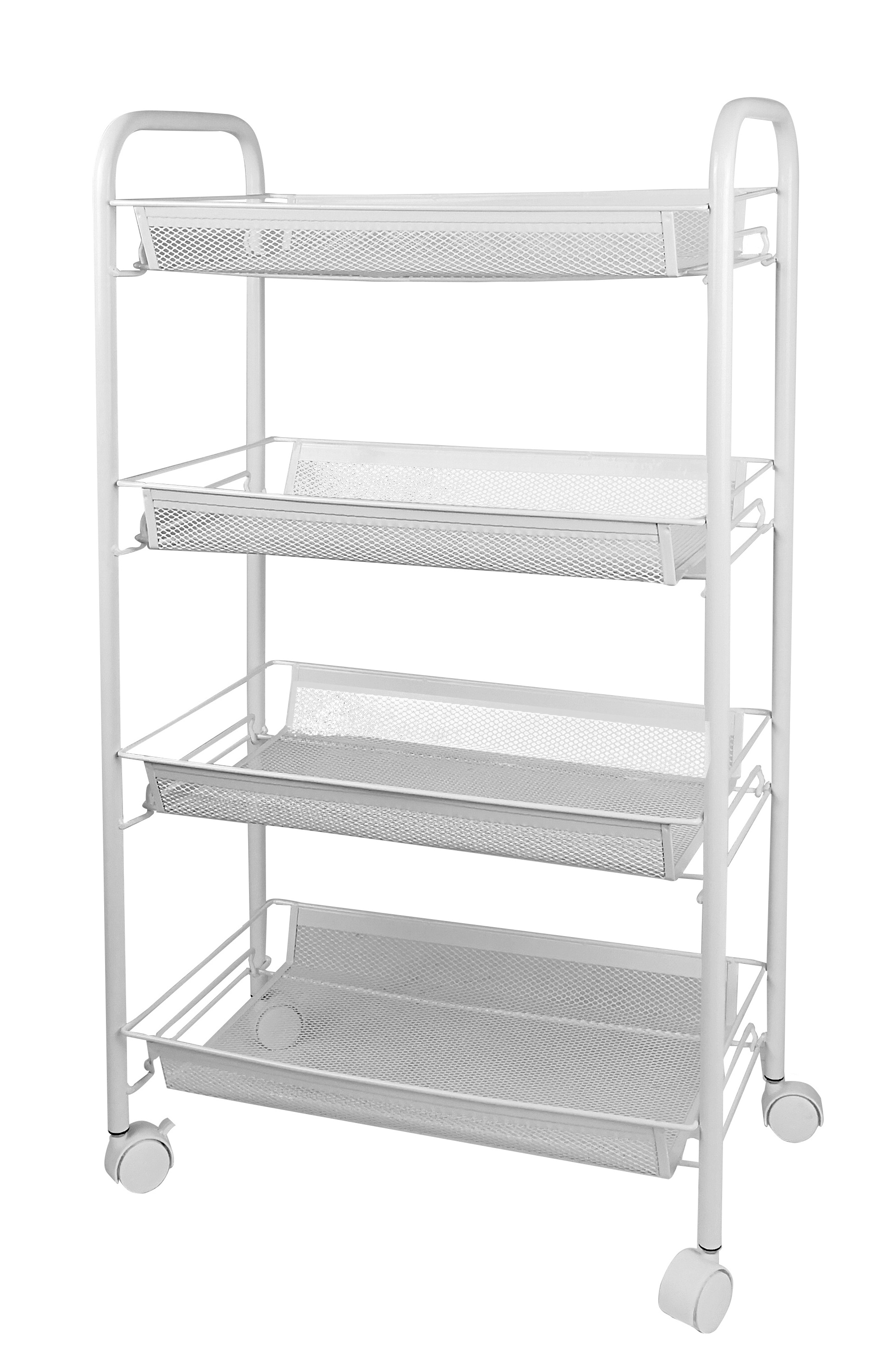 Multilayer Metal Rolling Cart Multifunction Rack Storage Shelf 3 Tiers 4 Tiers Trolley Organizer Rack