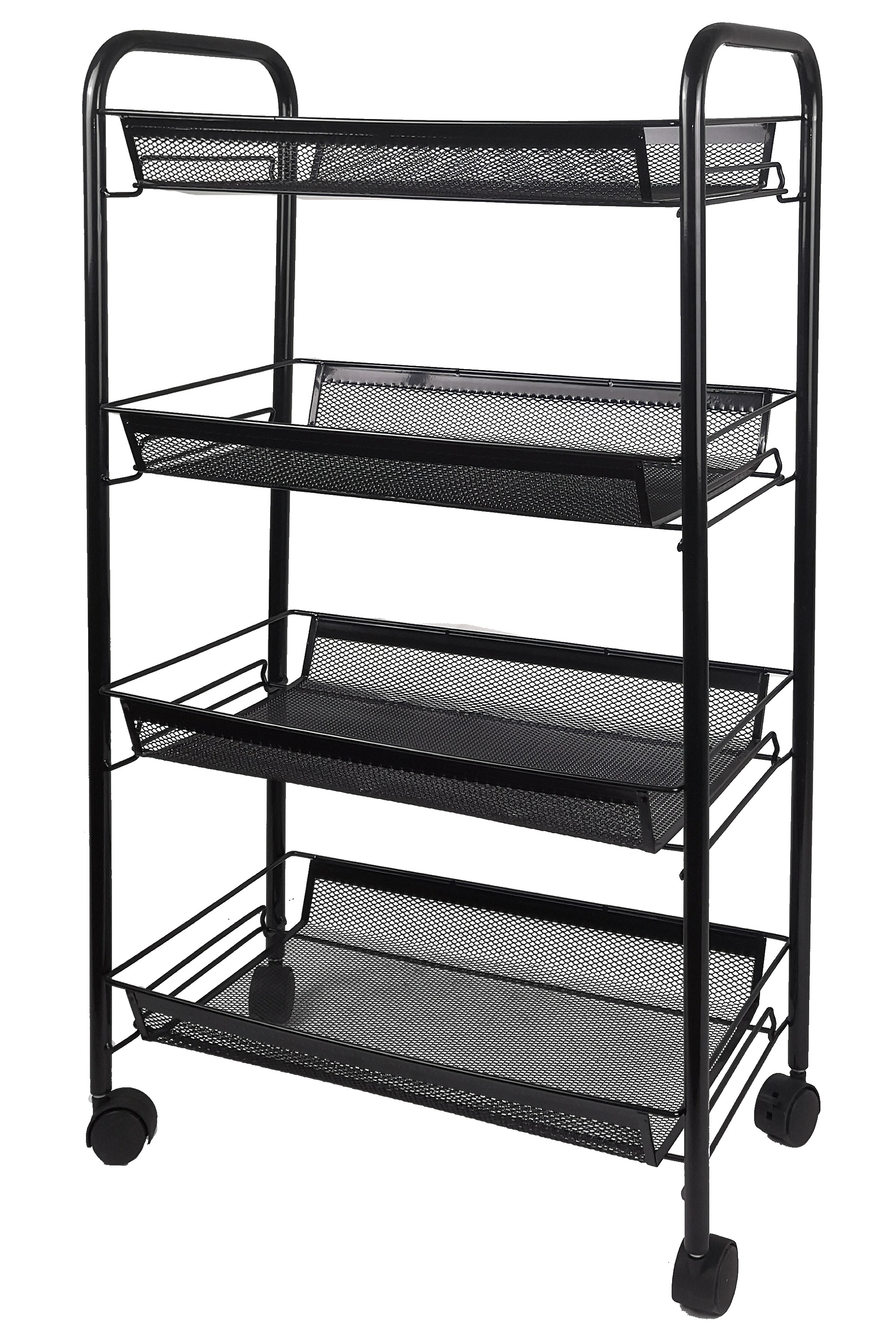 Multilayer Metal Rolling Cart Multifunction Rack Storage Shelf 3 Tiers 4 Tiers Trolley Organizer Rack