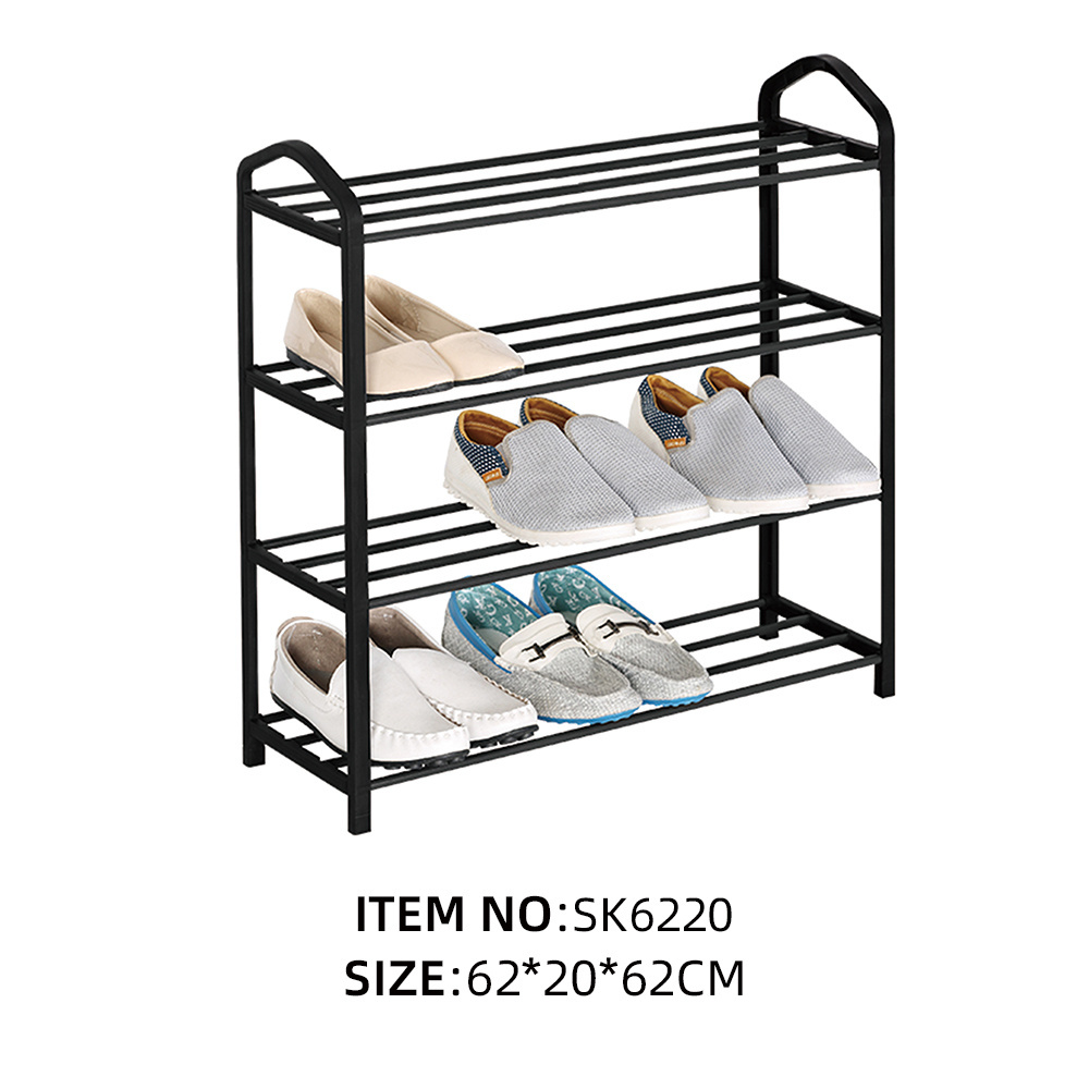 Hot-selling 4 Tier Iron Shoe Shelves Easy To Assemble Shoe Rack Organizer minimalist shoe rack