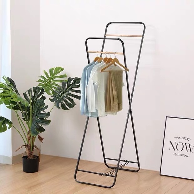 Simple Nordic Style Adjustable Clothing Expandable Coat Rack Stand Coat Hanger Rack