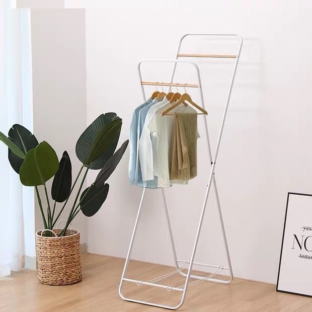 Simple Nordic Style Adjustable Clothing Expandable Coat Rack Stand Coat Hanger Rack