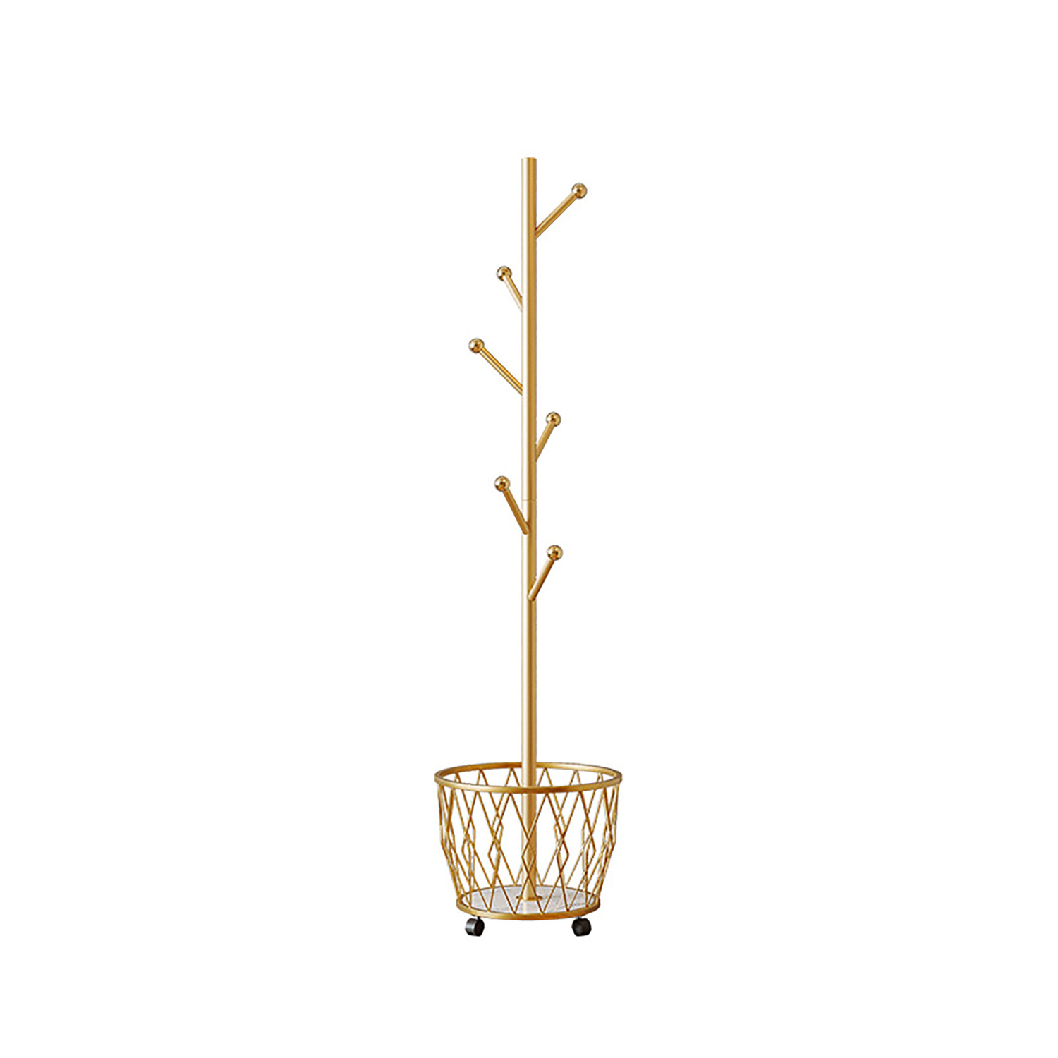 Movable Coat Rack Hanging Gold Luxury Living Room Tree Stand Clothes Coat Rack Stand Coat Rack Hanger