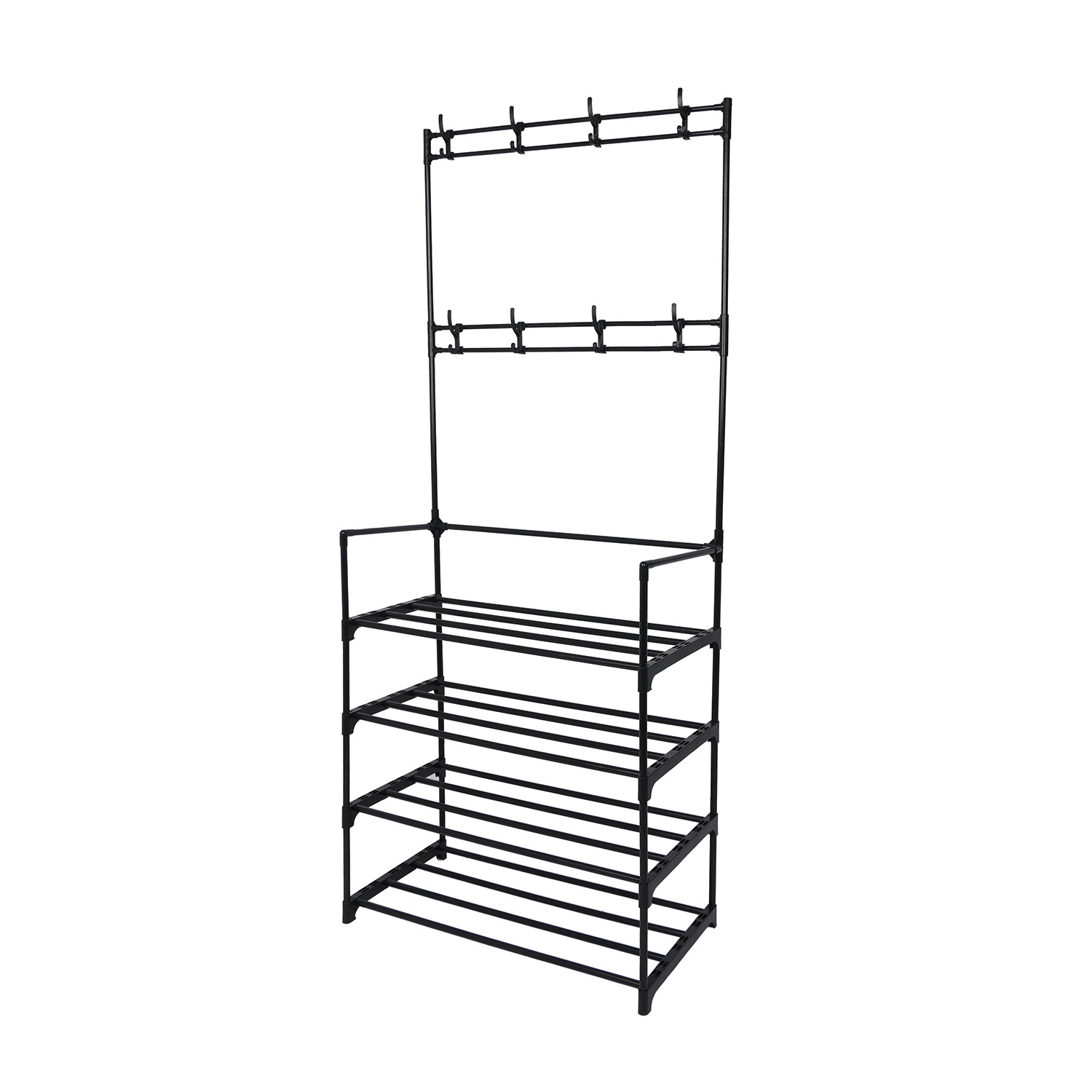 Hot sale 4-Tier Shoes Rack for home Metal Cloth hanger Rack floor standing clothes rack