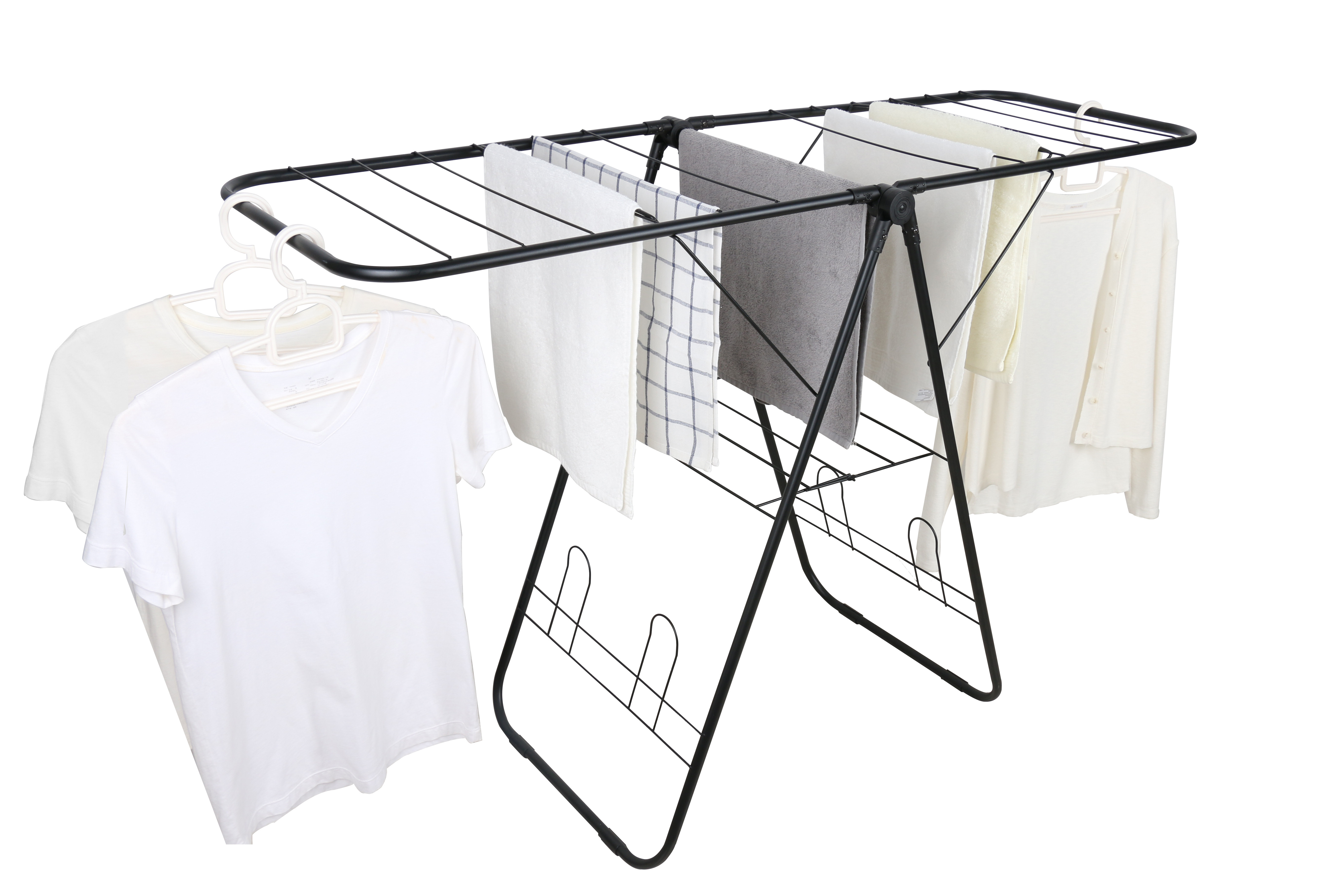 Metal Folding Clothes Dryer Hanging Stand Holders Airer Folding Portable Clothes Drying Rack