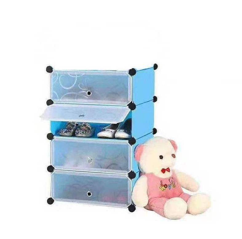 Entrance Funiture Shoes Rack  Hot sale 4 cube Plastic shoe organizer