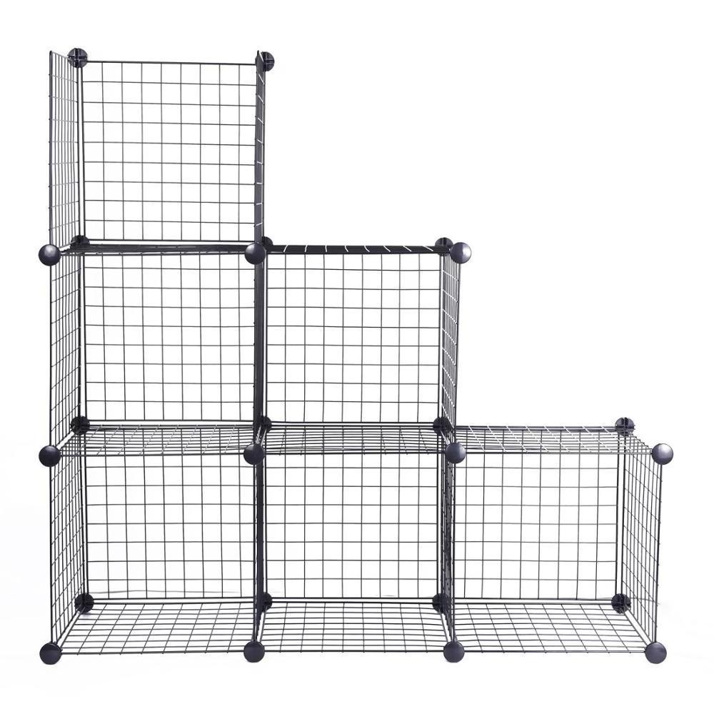 Metal Wire Storage Cubes Modular Shelving Cabinet DIY Closet Storage Rack