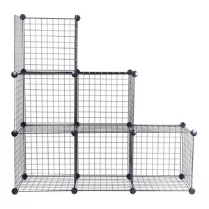 Metal Wire Storage Cubes Modular Shelving Cabinet DIY Closet Storage Rack