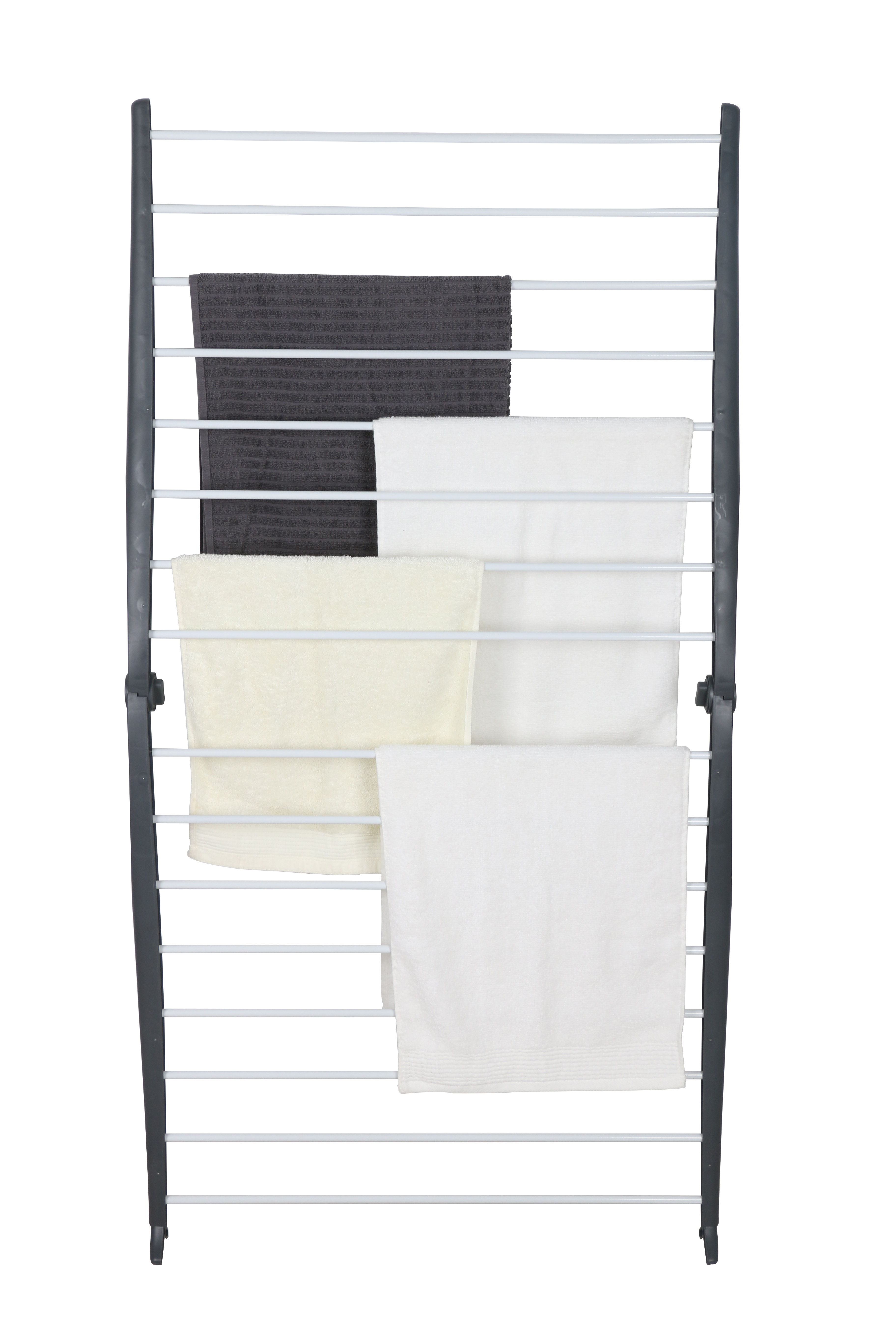 Foldable Towel Rack Metal Storage Shelf Blanket Rack  Freestanding Towel Drying Rack For Bathroom