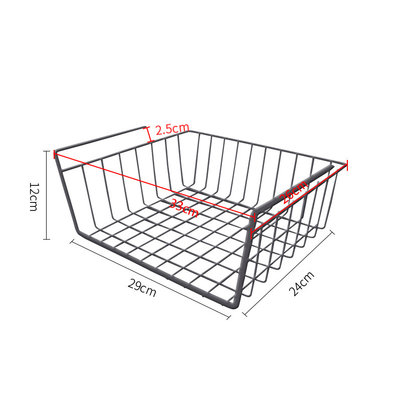 Wholesale Space Saving Closet Under Table Shelf Multiple Sizes Metal Wire Hanging Baskets