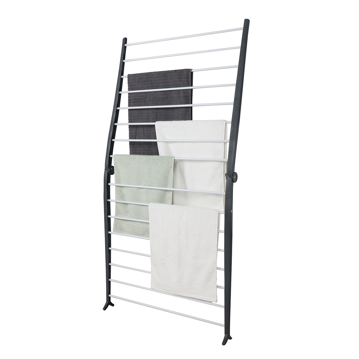 Foldable Towel Rack Metal Storage Shelf Blanket Rack  Freestanding Towel Drying Rack For Bathroom