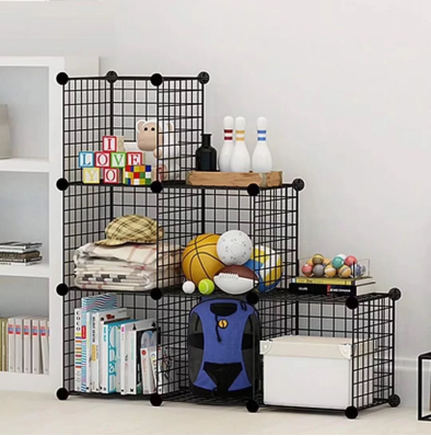 Metal Wire Storage Cubes Modular Shelving Cabinet DIY Closet Storage Rack