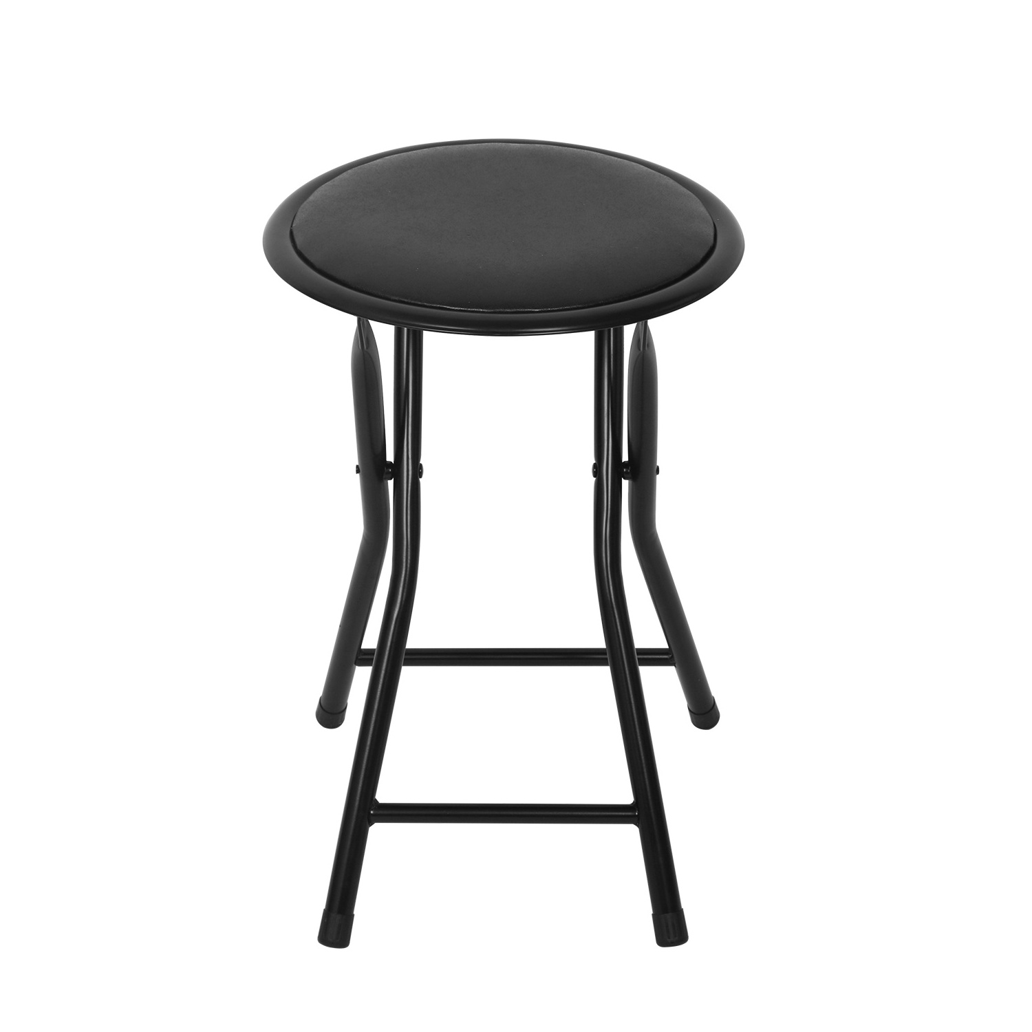 Modern Foldable metal garden stool Round Soft padded Seat chair folding bar stools for kitchen