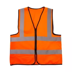 High visibility 100% polyester printing embroidery logo traffic anti static safety reflective fluorescent orange yellow vest