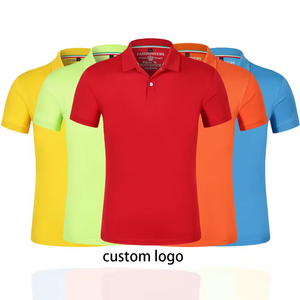 Factory price polyester cotton plain blank custom logo printed men's polo t shirt men polo shirts