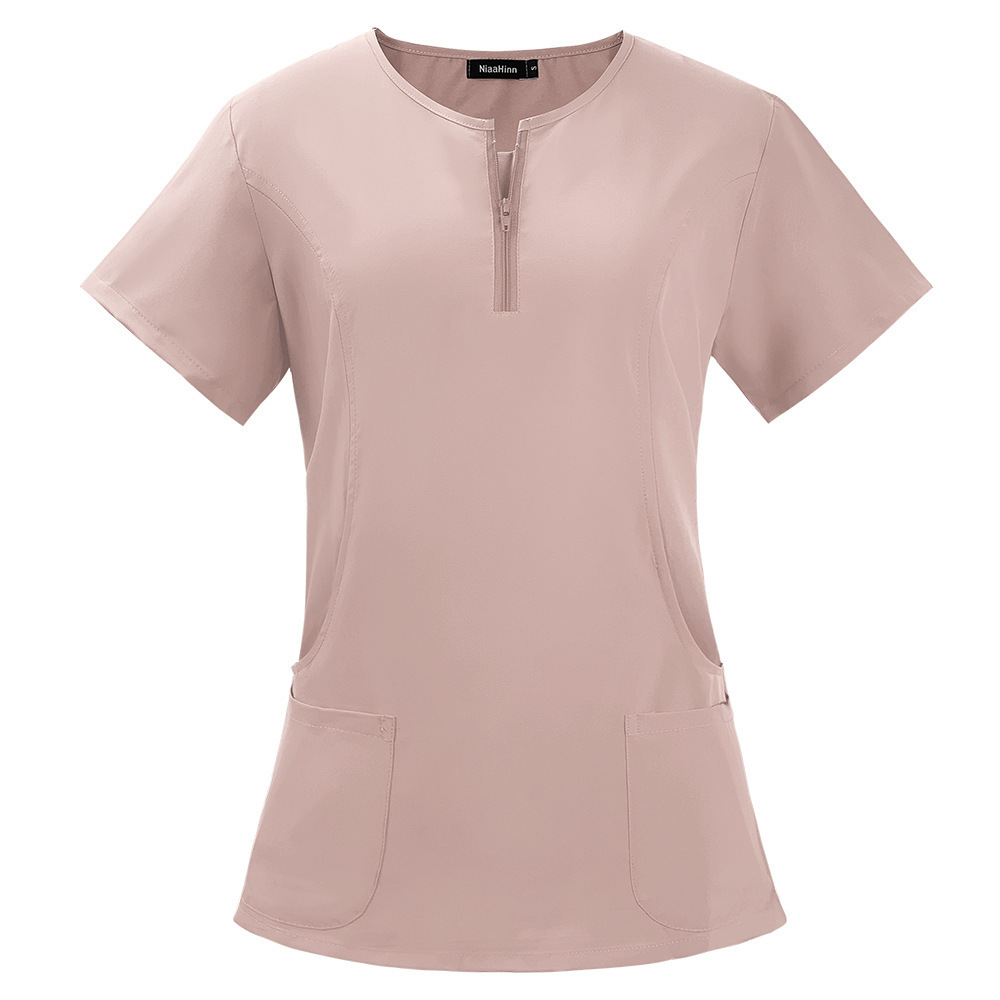 OEM quick dry custom logo nurse pet clinic v-neck uniform tops Surgical hospital uniforms top scrubs for men women