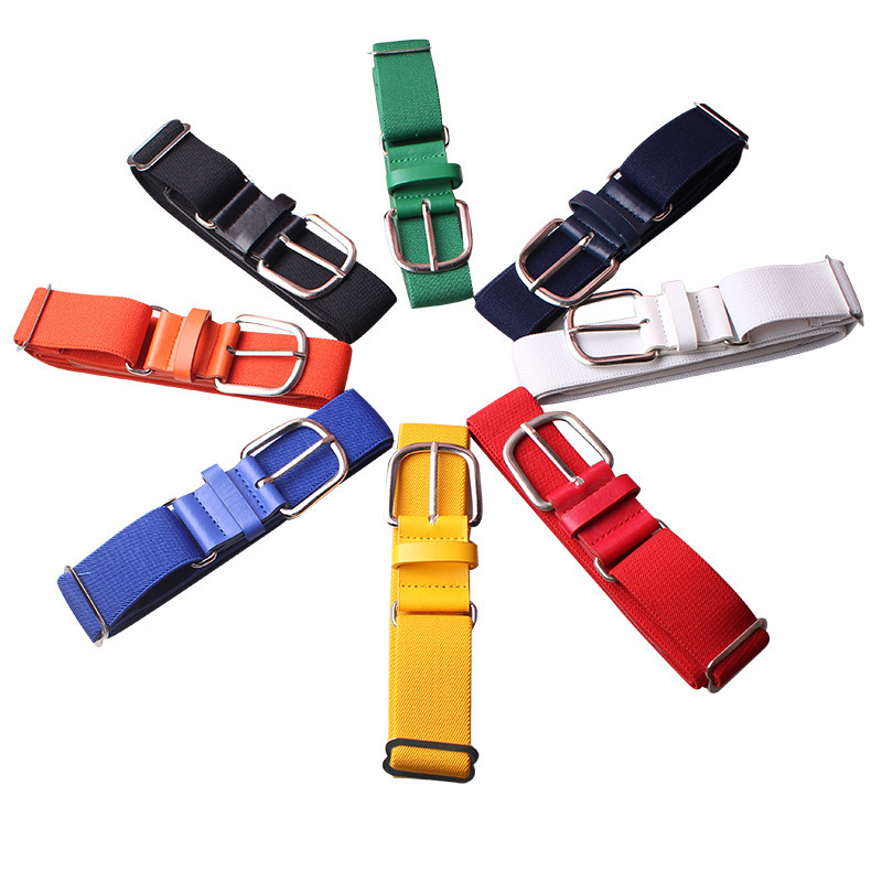 Outdoor wholesale oem logo custom  elastic stretchy training sports baseball belt adjustable waistband softball belt