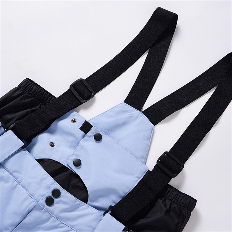 wholesale unisex sportswear logo custom outdoor waterproof windproof warm snowboarding suspenders bibs snow pant ski pants