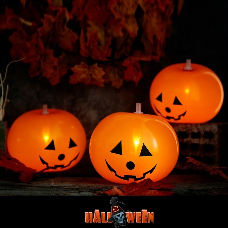 Halloween Pumpkin Balloon Lights LED Glowing Home Outdoor Haunted House Scary Horror Props Supplier Halloween Decoration