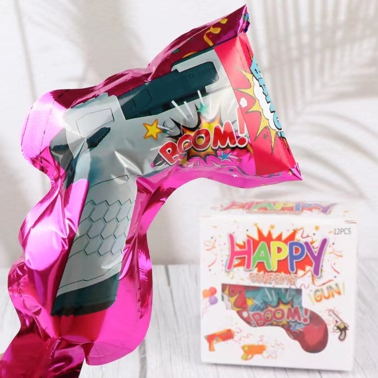 Hot Selling Fireworks Gun Inflatable party Foil Balloon for Surprise Party Boom Boom Confetti Balloon Poppers Cannons  Balloon