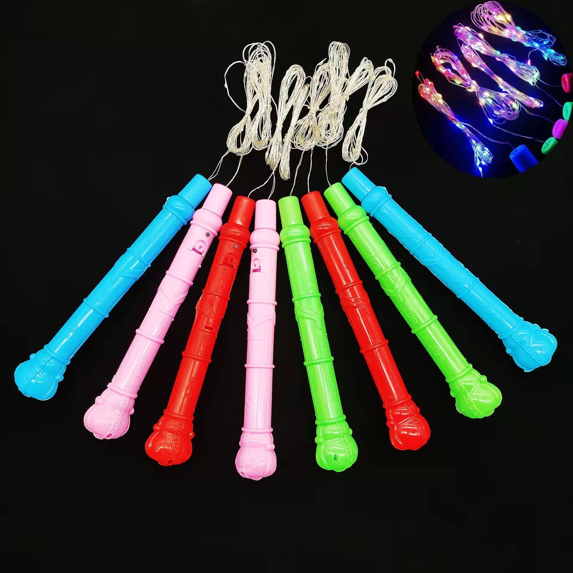 Party Toys LED String Light Night Glow in the Dark Balloon Ballon with Stick