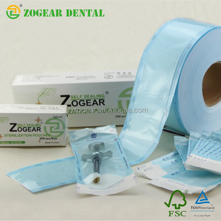 SP001ZOGEAR autoclave dental dry heat selfsealing sterilization pouches envelope pouch