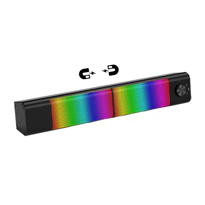 Magnetic connected Bar 10W ambient Light Sound bar Speaker USB Powered Portable bt Bluetooths Speaker