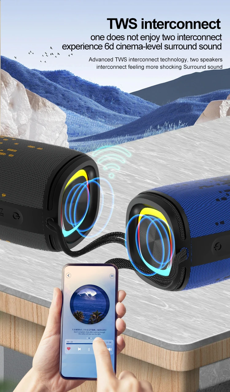 2024 New Fashion 5w Amplified Speakers Powered Outdoor Speaker Portable Wireless speaker