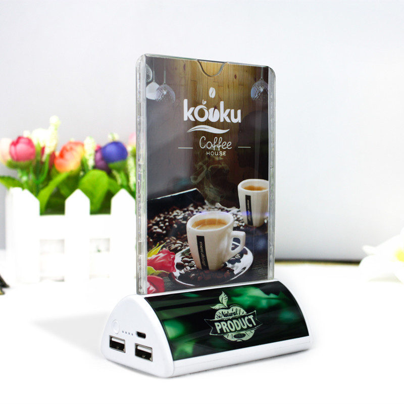 Advertising Power Station Cable Coffee Shop Restaurant Dual Power Bank Charger