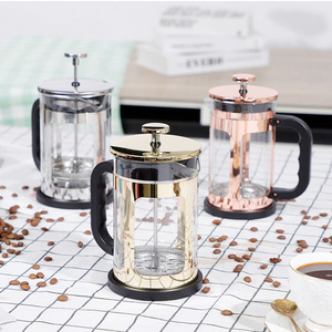 2024 New Design 6000ml 800ML 1000ML DIY Color Plastic Coffee Tea Maker High Borosilicate Glass French Press