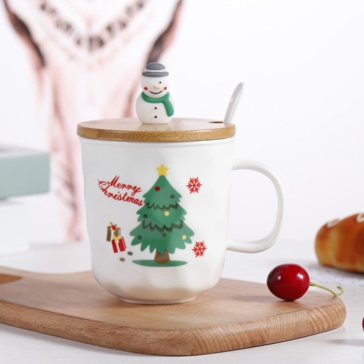 Cute Cartoon Christmas Snowman Penguin Deer Animal Shaped Ceramic Milk Coffee Mug