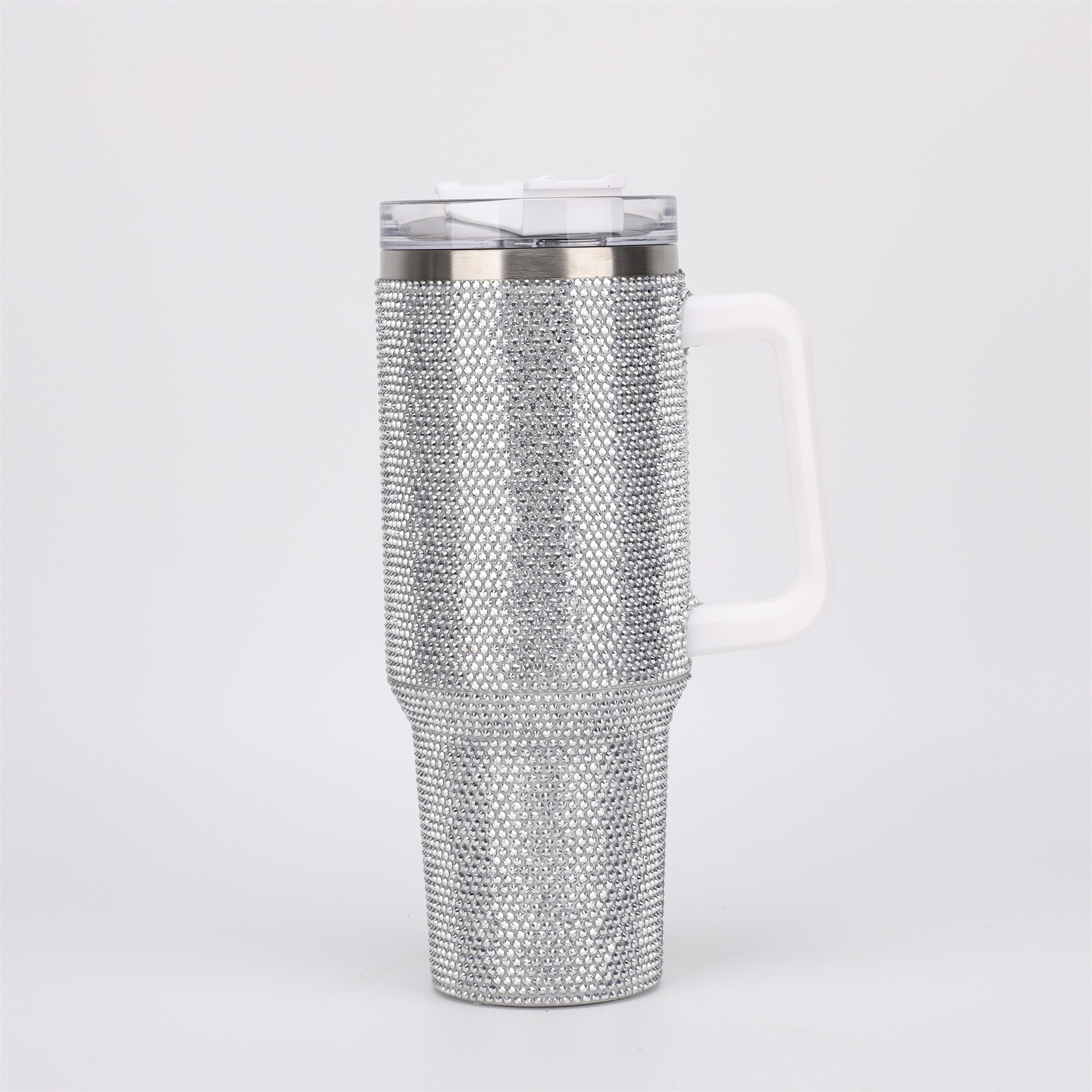 Wholesale Outdoor Camping Cup 40 Oz Studded Full Bling Rhinestone 40Oz Tumbler With Handle And Straw