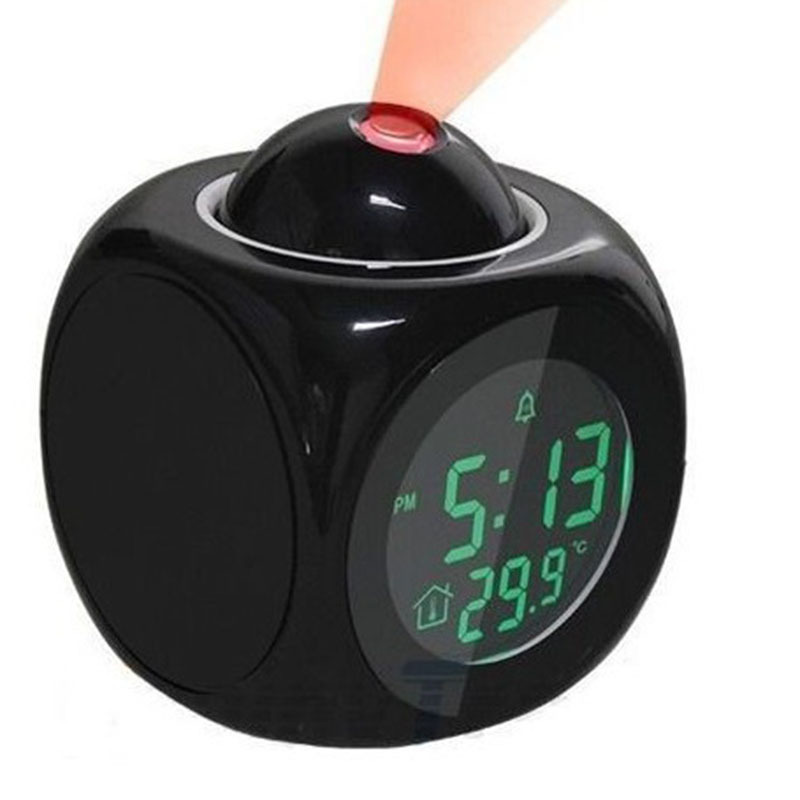 projection alarm clock mini Digital Cube Smart Talking sunrise wireless charger shenzhen sexy girl  kids light radio wake up led