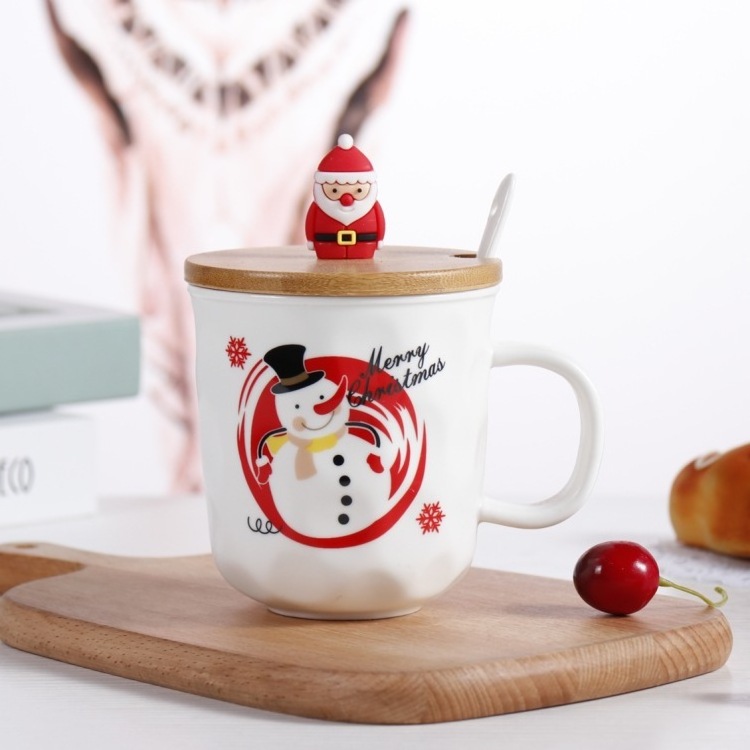 Cute Cartoon Christmas Snowman Penguin Deer Animal Shaped Ceramic Milk Coffee Mug