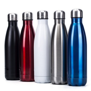 Wholesale custom cola bottle 18 8 high grade double wall stainless steel sport vacuum insulated thermos flask