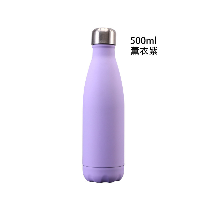 Stainless Steel Double Wall Insulated   Water Bottle Rubber Paint with Lid and Straw Matte Gym Sports Factory Wholesale Recycled